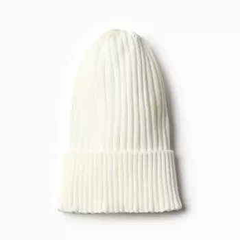 Шапка для девочки, цвет молочный, размер 48-52