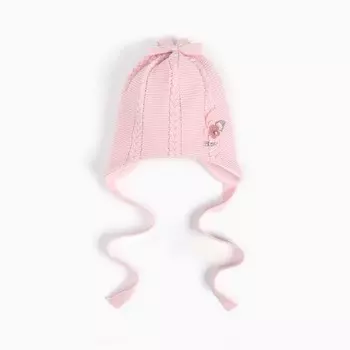 Шапка для девочки, цвет розовый, размер 40-42 см