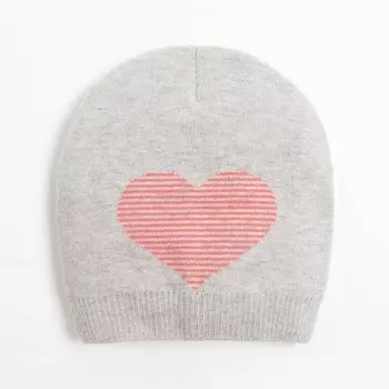 Шапка для девочки, цвет серый меланж, размер 50-52