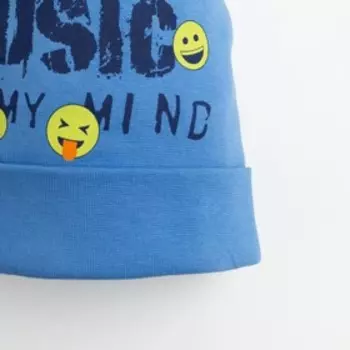 Шапка для мальчика, цвет синий, 48 см