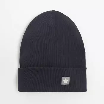 Шапка двухслойная детская, цвет тёмно-серый, размер 50-54