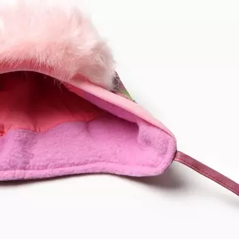 Шапка "Лиана" для девочки, цвет брусника/светло-розовый, размер 48