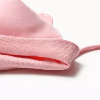 Шапка-мишка для девочки, цвет пудра, размер 46-50