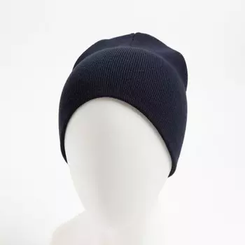 Шапка мужская, цвет тёмно-синий, размер 57-59
