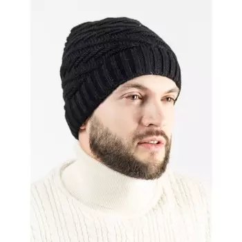 Шапка мужская Isee, размер 52-56, цвет чёрный