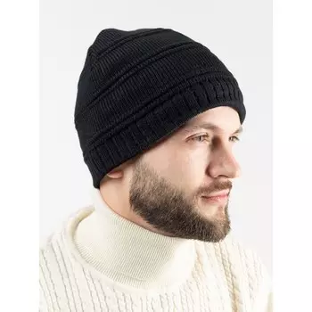 Шапка мужская Isee, размер 52-56, цвет чёрный