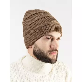 Шапка мужская Isee, размер 52-56, цвет коричневый
