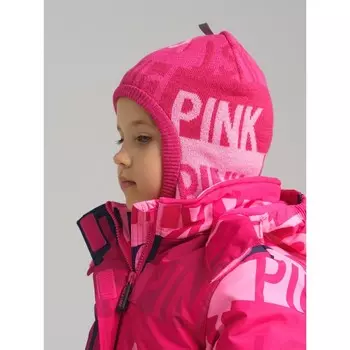Шапка-шлем для девочки, размер 50, цвет розовый