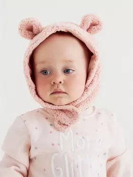 Шапка ушанка детская «Крошка Я», размер 42-44, пудровая