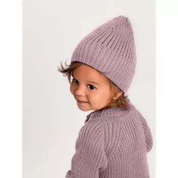 Шапка вязаная детская Amarobaby Pure Love Tot, размер 42-44, цвет пудровый