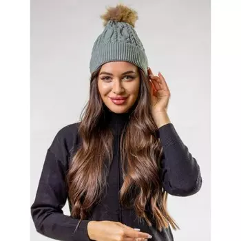 Шапка женская Isee, размер 52-56, цвет серый