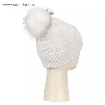 Шапка женская, размер one size, белый