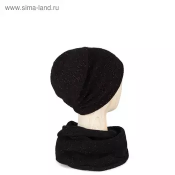 Шапка женская, размер one size, чёрный, красный