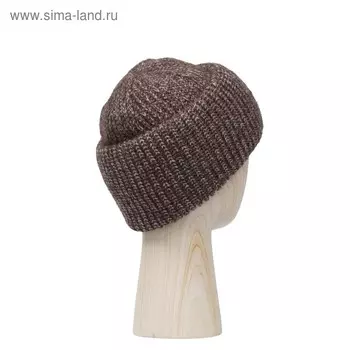 Шапка женская, размер one size, розово-коричневый