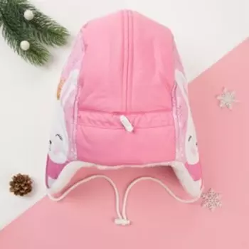 Шапка зимняя KAFTAN "Зайка" р-р 52 (5-6 лет), розовый