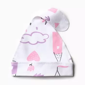 Шапка детская Bloom Baby«Радуга с узелком», размер 44 , белая