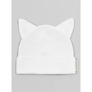 Шапочка детская Amarobaby Fashion Cat, размер 38-40, цвет молочный
