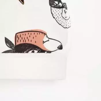 Шапочка детская, цвет белый/бандиты, рост 62 см