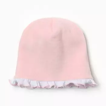 Шапочка детская, цвет розовый, размер 38-40 (1-3 мес)