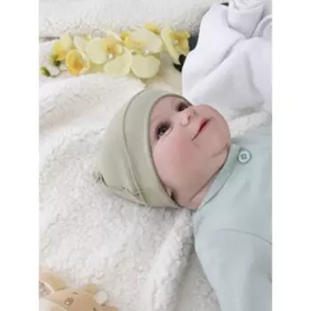 Шапочка детская, возраст 3-6 мес, цвет тиффани