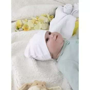 Шапочка детская, возраст 9-12 мес, цвет белый