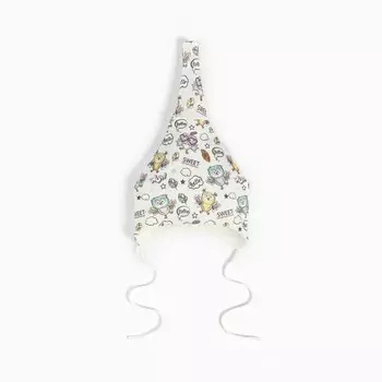 Шапка для девочки, размер 42-44, молочная