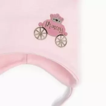 Шапочка для девочки, цвет светло-розовый, размер 42-44