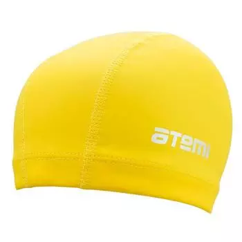 Шапочка для плавания Atemi PU 14, тканевая с полиуретановым покрытием, жёлтый