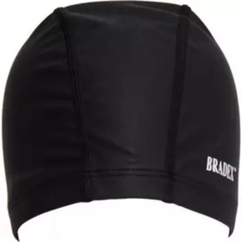 Шапочка для плавания Bradex, текстильная покрытая ПУ, черная