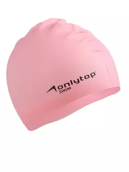 Шапочка для плавания взрослая, силиконовая, 56 гр, розовая