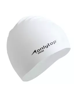 Шапочка для плавания взрослая, силиконовая, 56 гр, белая