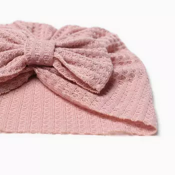 Шапочка Крошка Я «Бантик», розовая, размер 46-48