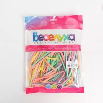 Шар для твистинга 260, пастель, макаронс, набор 50 шт., МИКС