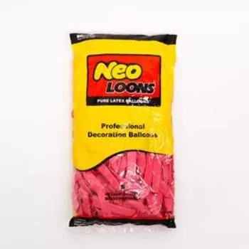 Воздушные шары для моделирования 125 см, d=7.5 см, 100 шт., цвет роза