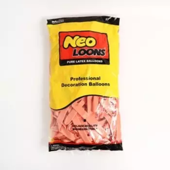 Воздушные шары для моделирования 125 см, d=7.5 см, 10 шт., макарунс, персиковые