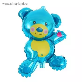 Шар фольгированный 10" «Мишка» с клапаном, мини, без палочки