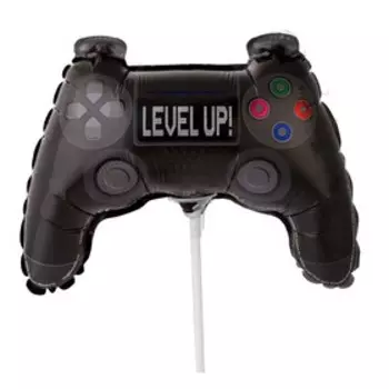 Шар фольгированный 11" LEVEL UP, джойстик игровой, мини-фигура