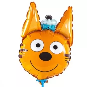 Шар фольгированный 11" «Три Кота. Коржик», голова, мини-фигура, набор 5 шт.