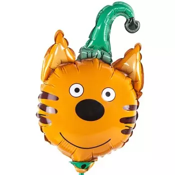 Шар фольгированный 12" «Три Кота. Компот», голова, мини-фигура, набор 5 шт.