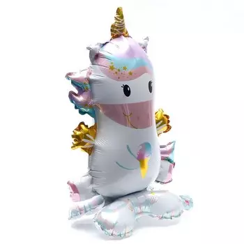 Шар фольгированный 15" «Единорог», с подставкой