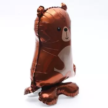 Шар фольгированный 15" «Мишка», с подставкой