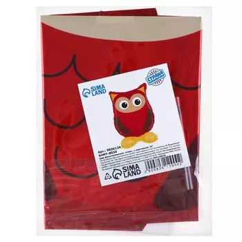 Воздушный шар фольгированный 15" «Сова», фигура, на подставке