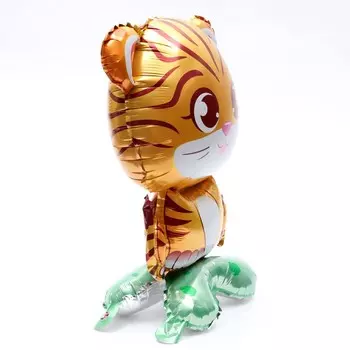Воздушный шар фольгированный 15" «Тигрёнок», фигура, на подставке