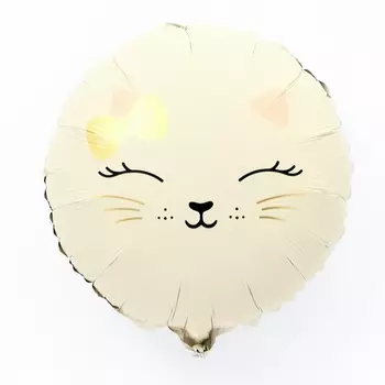 Воздушный шар фольгированный 17" «Кошечка», круг, матовый