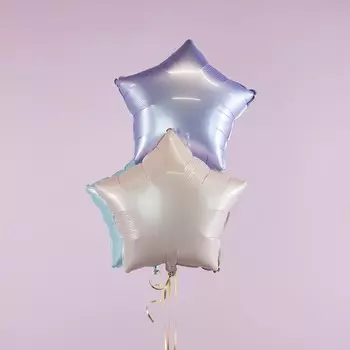 Шар фольгированный 18" «Белый песок, сатин», звезда