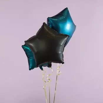 Шар фольгированный 18" «Чёрный сатин», звезда