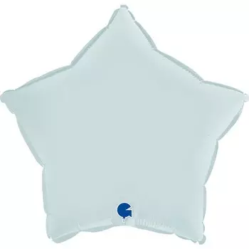 Шар фольгированный 18" «Голубой сатин», звезда