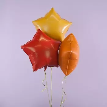 Шар фольгированный 18" «Красный сатин», звезда