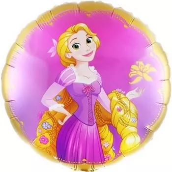 Шар фольгированный 18" круг "Рапунцель"