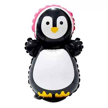 Шар воздушный фольгированный 18" «Неваляшка-пингвин», под воздух